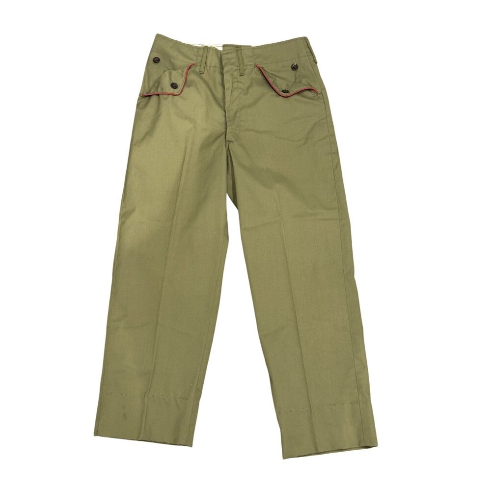 Vintage Boy Scouts Boys Cargo Pants 27x33 Camping Hiking Uniform Olive Talon USA